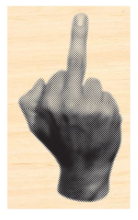 P141 Finger Salute Flipping the Bird Rubber Stamp - Etsy