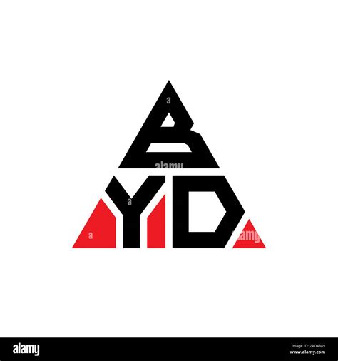 BYD triangle letter logo design with triangle shape. BYD triangle logo ...