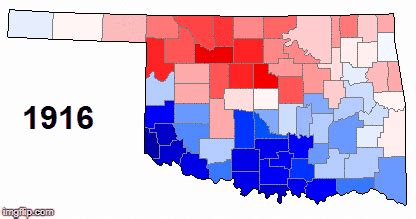 Oklahoma Presidential PVIs, 1916-2016