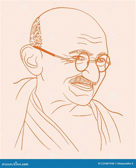 Sketch of Father of India or Father of the Nation Mahatma Gandhiji ...