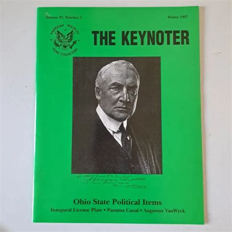 KEYNOTER WINTER 1997 APIC Vol. 97 No. 3 Ohio State Political Items Panama Canal £8.94 - PicClick UK