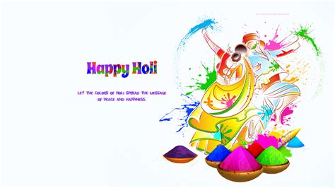 Holi Wallpaper Hd - Happy Holi 2020 Radha Krishna - 1366x768 - Download HD Wallpaper - WallpaperTip