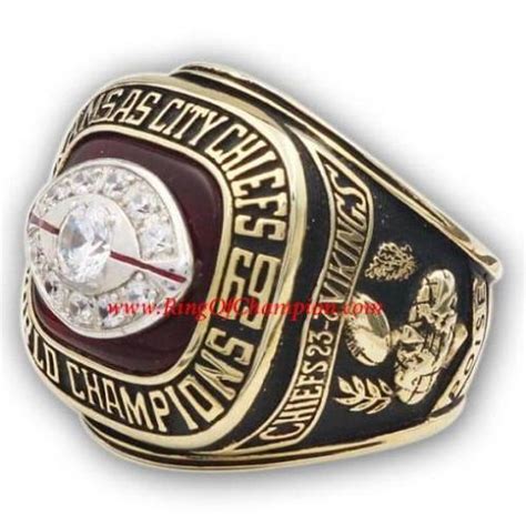 1969 Kansas City Chiefs Super Bowl IV World Championship Ring, Replica ...