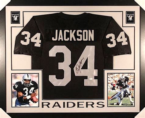 Bo Jackson Signed Raiders 35" x 43" Custom Framed Jersey (JSA COA) | Pristine Auction