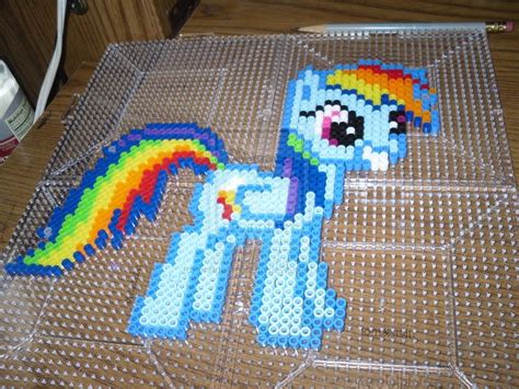 Perler Bead Art - Rainbow Dash (MLP:FiM) by endgamecrafts.deviantart.com on @deviantART Perler ...