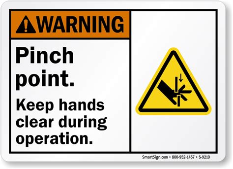 Pinch Point Signs | Nip Point Signs - MySafetySign.com