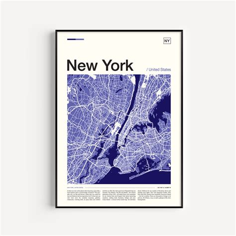 New York Map Print, New York Poster, New York City Map, New York Print, New York Wall Art, New ...