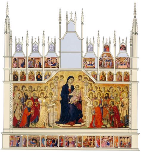 Reconstruction of the Maestà (front) by DUCCIO di Buoninsegna