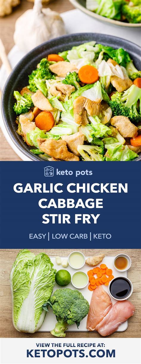 Garlic Chicken Cabbage Stir Fry (Addictive, Keto-friendly and Healthy) - Keto Pots