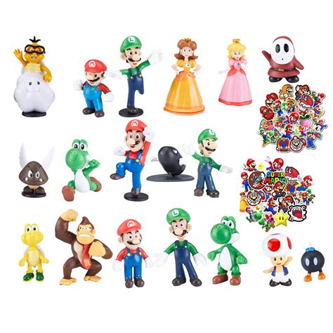 Buy Super Mario Mini Toys for Boys,Mario Bros Series Action Figures Toys,Mario Brothers Cartoon ...