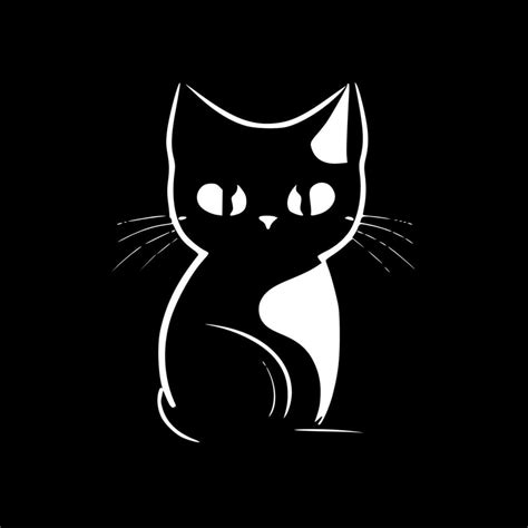 Cat - Black and White Isolated Icon - Vector illustration 24143500 Vector Art at Vecteezy