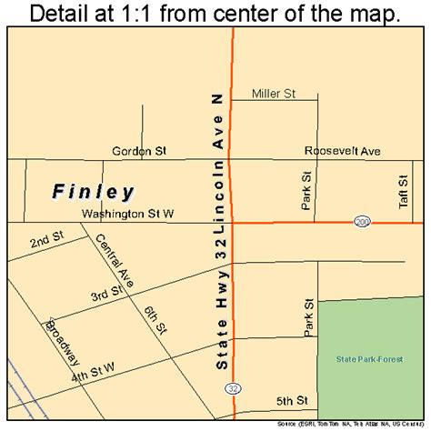 Finley North Dakota Street Map 3826420