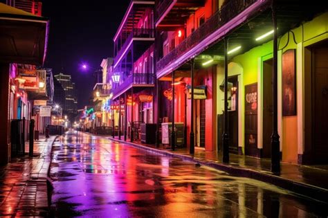 Premium AI Image | Bourbon Street Nightlife photography