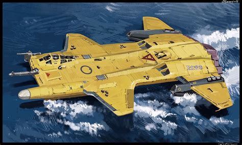 ArtStation - Future flying boat, E wo kaku Peter | Concept ships, Spaceship art, Flying boat