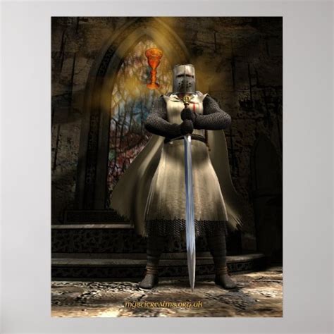 Knight Templar and Holy Grail Poster | Zazzle.com