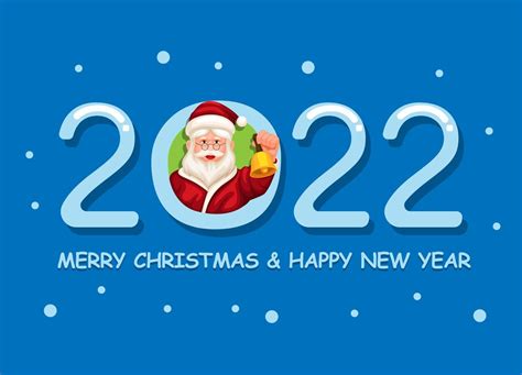 2022 with santa claus greeting celebration on christmas and new year ...