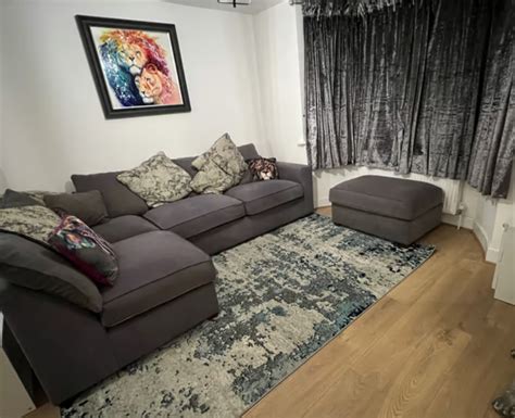 Furniture village scatter back fabric corner sofas | Ex-Display Marketplace