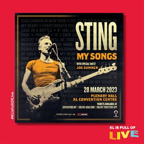 Sting Is Bringing His "My Songs" Tour To KL Next Year! Concert Details Revealed | Hype Malaysia