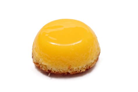 Quindim, delicious Portuguese egg sweet on neutral background 44267722 PNG