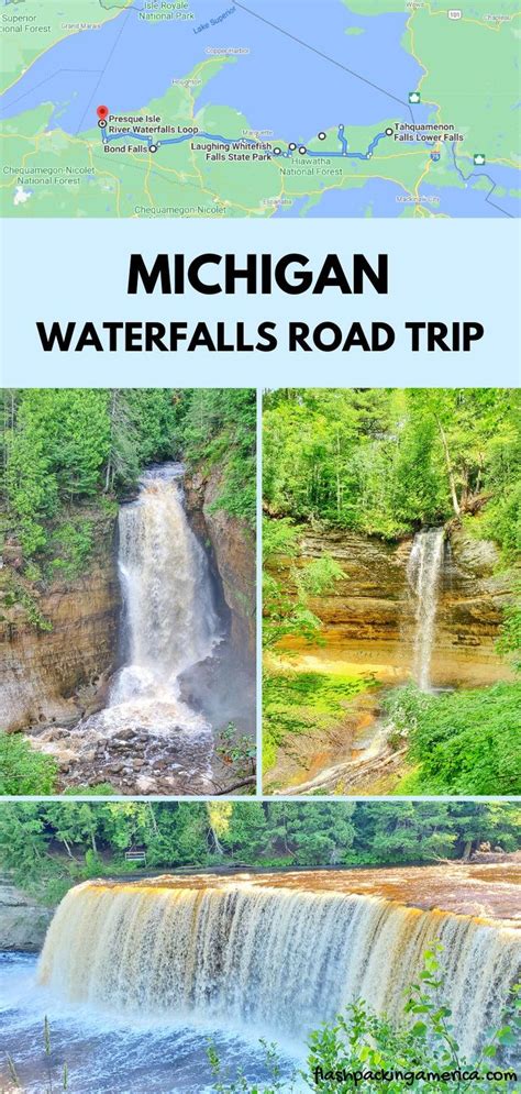 10+ Best Upper Peninsula Michigan waterfalls! + map 🌳 UP Michigan road trip travel blog ...