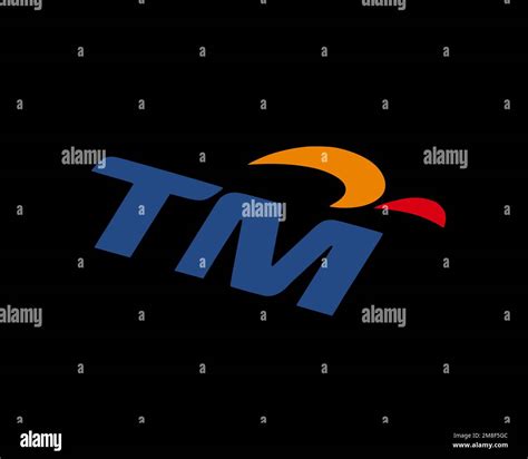 Telekom Malaysia, rotated logo, black background B Stock Photo - Alamy