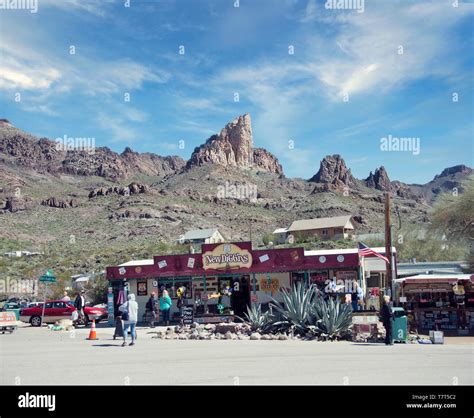 Oatman Ghost Town, Arizona USA - March 13 , 2019. The famous "living ...