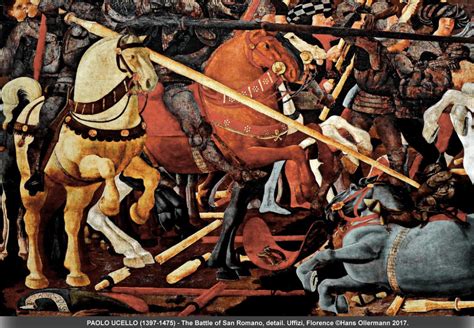 PAOLO UCCELLO (1397-1475) - The Battle of San Romano, detail. Uffizi, Florence ©Hans Ollermann ...