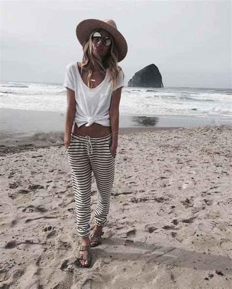 Beach Vacation Outfits : Cute beach outfit for cooler days on Stylevore