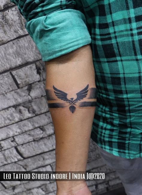 Eagle Armband Tattoo LEO TATTOO STUDIO INDORE | INDIA | @2020 BY:- Deepak Tanwar | Band tattoo ...