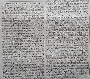 Adventure of Lewis Wetzel, scout, frontiersman and Indian fighter. Published by W. & R. Chambers ...