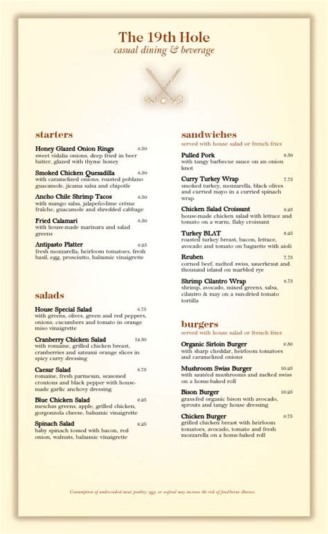 Country Club Grill Menu Design Template by MustHaveMenus