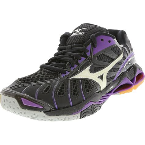 Mizuno Wave Tornado X Volleyball Shoe for Women - 10M - Black / White / Purple - Walmart.com ...