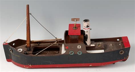 A Lines Brothers (pre Tri-Ang) wooden model tramp steamer 'British ...