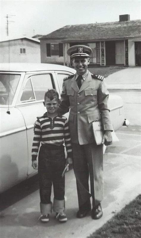 Jim Morrison, age 8, with his father who would become a Rear Admiral ...