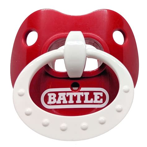 BATTLE Binky Oxygen Football Mouthguard - Red / White ring