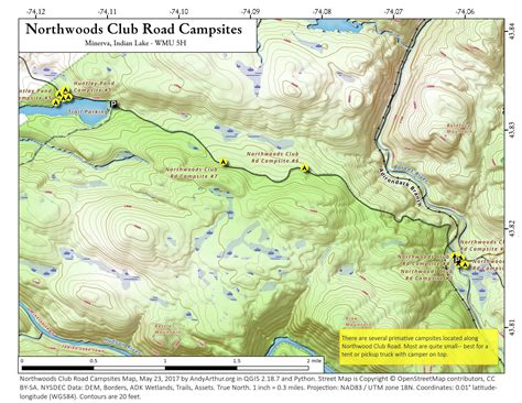 Map: Northwoods Club Road Campsites - Andy Arthur.org