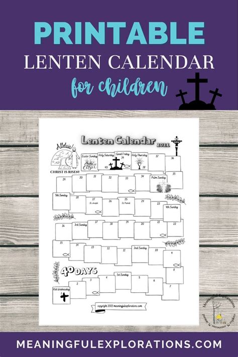 Lent Calendar 2023 Free Printable: Your Ultimate Guide - August ...