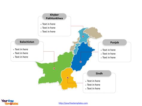 Free Pakistan Map with 4 Provinces and 3 Territories - Free PowerPoint ...