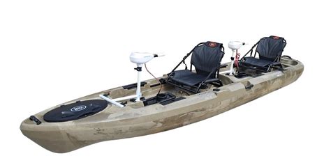 BKC PK14T Angler 14-foot Sit On Top Tandem Fishing Kayak w/ Trolling ...