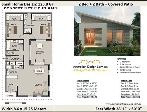 Small House Design Under 1200 Sq Foot House Plan or 109 .3 M2 - Etsy Canada