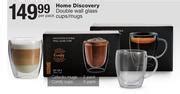 Home Discovery Double Wall Glass Cups/ Mugs-Per Pack offer at Checkers ...