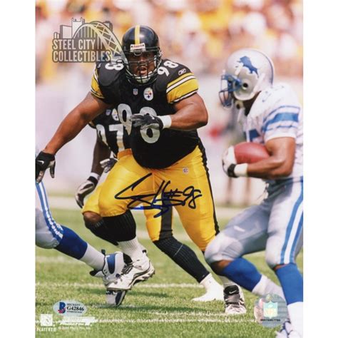 Casey Hampton Autographed Pittsburgh Steelers 8x10 Photo - BAS COA | Steel City Collectibles