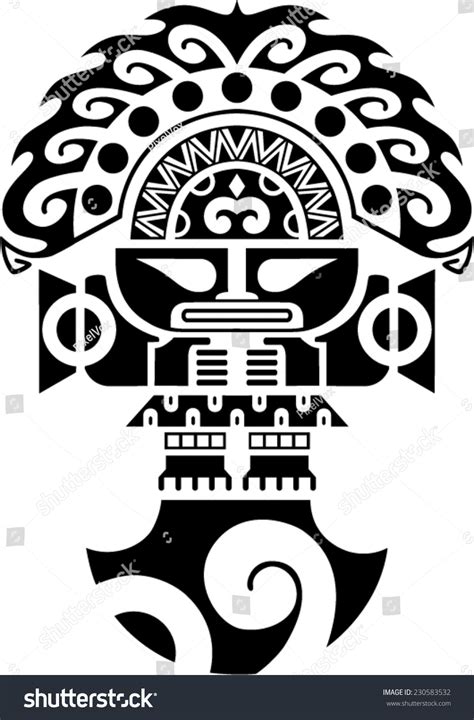 Tumi Tribal Ceremonial Knife Inca Culture: vector de stock (libre de ...