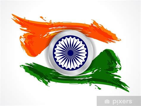 Sticker Beautiful Indian flag design - PIXERS.US