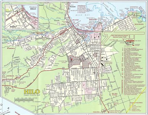 Maps of parts of the Big Island: Kailua-Kona, Kohala coast, Kilauea ...