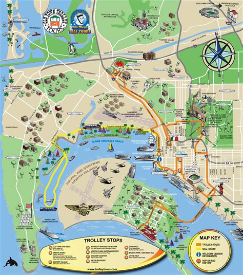 San Diego tourist attractions map