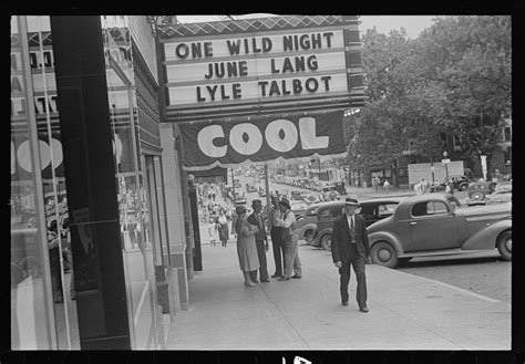 Street scene showing movie theater, Lancaster, Ohio, August 1938 by Ben ...