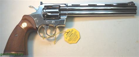 Gunlistings.org - Pistols Colt Python 8 Inch Barrel Nickel NIB