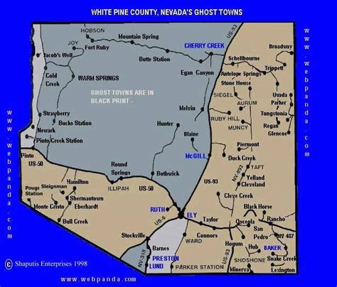 Ghost Towns White Pine County, Nevada