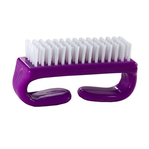 Nail Brush with Durable Plastic Handle (Purple)